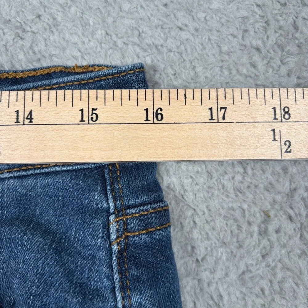 Judy Blue Straight Fit Medium Wash Whiskered Denim Jeans Womens 11/30